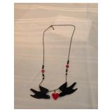 Vintage Blackbirds Necklace 