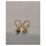 14k Gold Heart Earrings