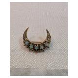 14k Gold With Opals Brooch