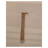 14k Gold Buckle Bracelet With Diamonds