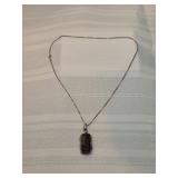 Sterling Silver Necklace With Meteor Sunstone