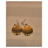 14k Gold Solid Circle Earrings