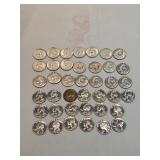 Lot Of 40 Proof Washington Silver Quarters 