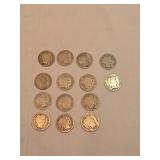 14 Barber Dimes 