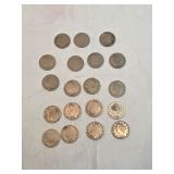 19 V Nickels Lot
