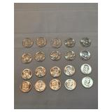 Roll Of 20 Uncirculated 1961 Franklin Half Dollars