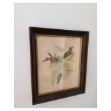 Framed artwork of birds