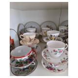 Assorted teacups with matching saucer 20+ sets