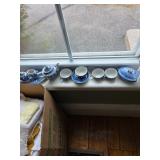 Full Matching blue pattern mini tea set