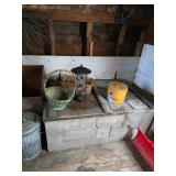 Baskets, bird feeder