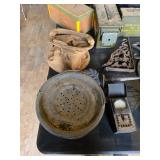 Vintage Canvas US Bag, Galvanized Pail