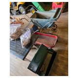 Metal Tool Box, Vintage Doll Carriage