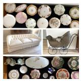 Exquisite Decor, Porcelain and Vintage Furniture  Bidding Ends 10/26  Pickup 10/28