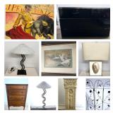 Small Mid-Century, Postmodern and Statement Art Auction  Bidding Ends 4/19  Pickup 4/21