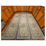 Gertmenian Centenno textured runners made of 51% polypropylene and 49% polyester in Herez Blue; meas