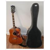 Alvarez acoustic guitar with decorative pickguard and hard case