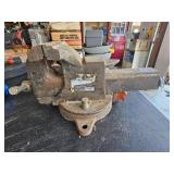 Buffalo 6 inch jaw all steel vise designed for industrial use; measures 17"L