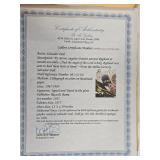 Framed Salvador Dalí Biblia Sacra lithograph in a Surrealist style from the late 60s with plate sign