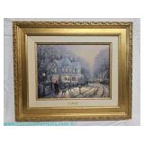 Framed Thomas Kinkade Painter of Light limited edition hand highlighted offset lithograph titled A H