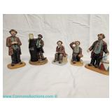 Emmett Kelly Circus Collection of ceramic clown figurines with Coca-Cola bottle and various poses