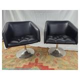 Vintage Jansko swivel lounge chair set dating to the mid 20th century in a mid century modern style 