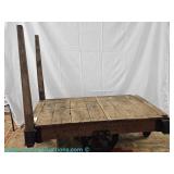 An antique DML 1st Lineberry factory cart or warehouse truck dating to the early 20th century in an 