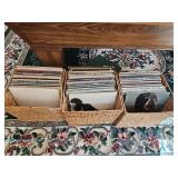 Approximately 70 vinyl LP records including The Beatles, Eric Clapton, Bruce Springsteen, David Bowi