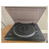 Late 20th to early 21st-century home stereo system with Bose Speakers, Sony turntable, Insignia rece