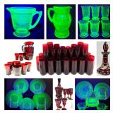Ruby Red and Uranium Glass