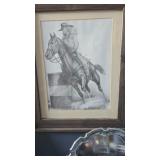 horse etching