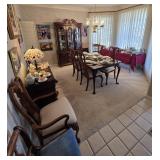 Formal Dining Table Including 1 Armchair/5 Side Chairs/2 Leaves 