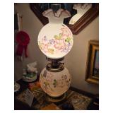 Fenton Art Glass “Gone with the Wind” Lamp
