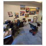 Office Desk and Leather Chair