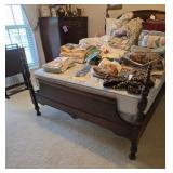 Antique Mahogany Four-poster Full Bed 