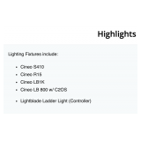 High Quality Modern LED Lighting Fixtures for Feature Films, TV, Streaming, and Commercial Projects