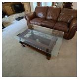 Glass Top & Iron, Wood Base