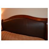 King Bed - leather headboard