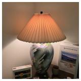 Iridescent Glazed Pottery Lamp