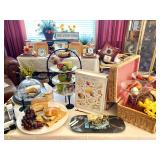 Packed Kitchen Overflows into the Den