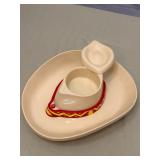 Chip and dip serving bowl