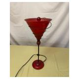 Vintage Berman Red Martini Lamp