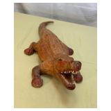 Vintage handcrafted crocodile figurine