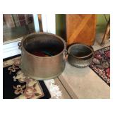 Large and small cauldron 