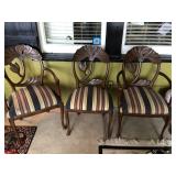 3pc. Lot of art nouveau revival chairs 23”x24”x37”H