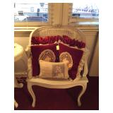 Shabby chic cane chair 