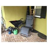 Watering cans, multi position lounge chair 