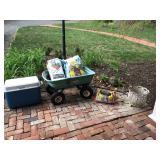Cooler, cart, topsoil