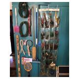 Tools, extension cords, level