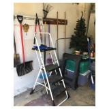 Ladder, shovels 