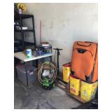 Luggage, power washer 